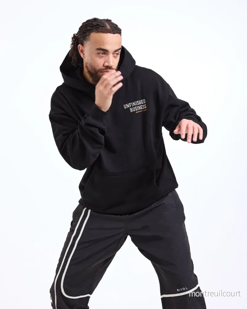 Bivol x BOXRAW Unfinished Business Oversized Hoodie - Svart - Bild 3