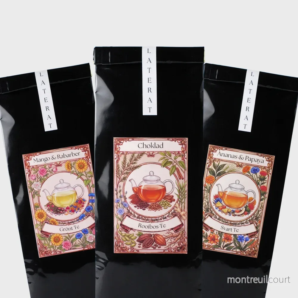 Utvalt Tepaket – Choklad, Mango & Rabarber och Ananas & Papaya – 3 x 100g Utvalt Tepaket – Choklad, Mango & Rabarber och Ananas & Papaya – 3 x 100g