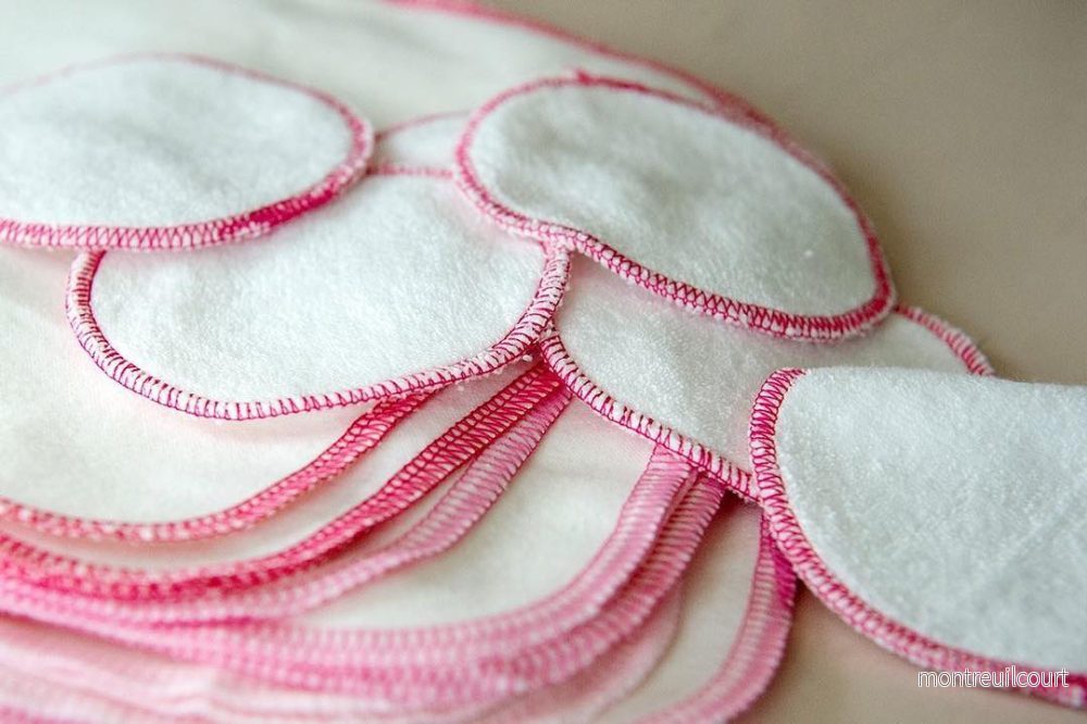 Imse Bomullspads 10-pack Rosa kantsöm - Bild 3