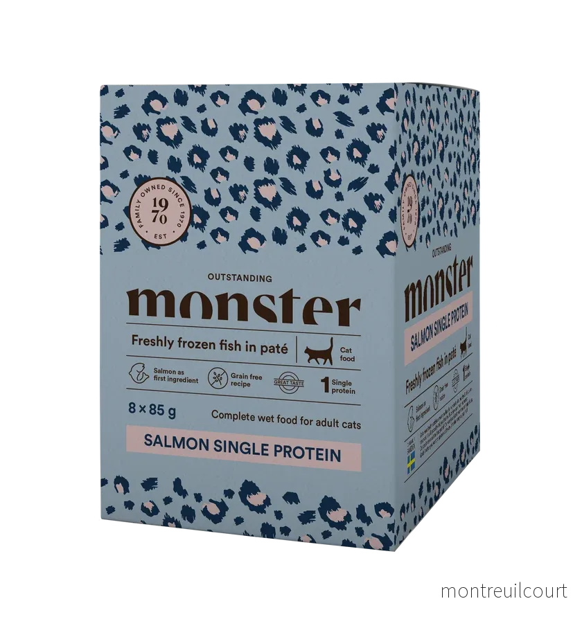 Monster Cat Pouches Adult Salmon 85 g (8 pack) Monster Cat Pouches Adult Salmon 85 g (8 pack)
