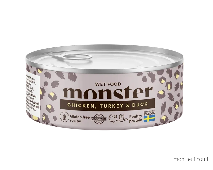 Monster Cat Adult Vådfoder Multi Chicken, Turkey & Duck 100g