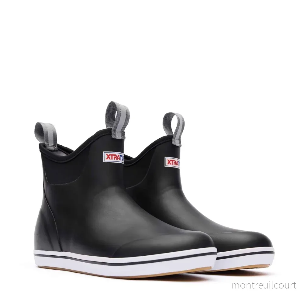 XTRATUF Men’s 6″ Ankle Deck Boots Black XTRATUF Men’s 6″ Ankle Deck Boots Black