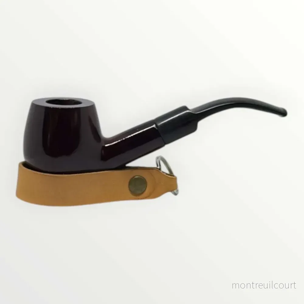 Pipa Betsad – Klassisk Träpipa i Mörkrödbrun Bent Billiard (141mm)