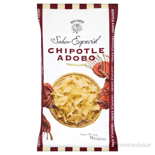 Totopos med smak av chipotle i adobo.(14 st x 120g) Totopos med smak av chipotle i adobo.(14 st x 120g)