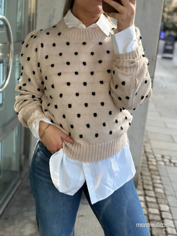 JDY - SIGRID LIFE L/S ON PUFF PULLOVER - CEMENT - Bild 2