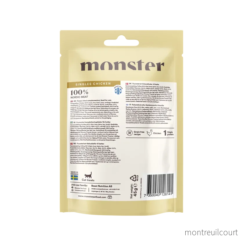 Monster Cat Treats Freezies Chicken 45g - Bild 2