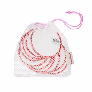 Imse Bomullspads 10-pack Rosa kantsöm - Bild 2