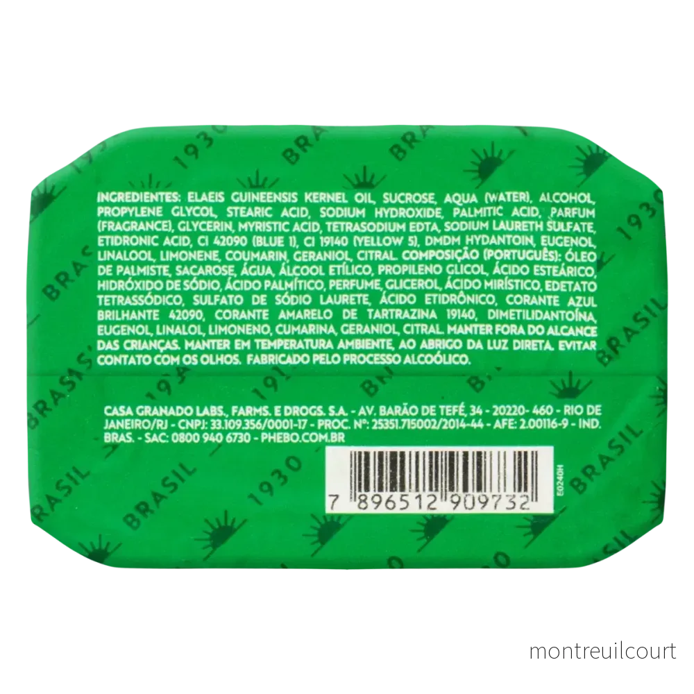 Phebo Sabonete Amazonian / Amazonian Perfumed Glycerin Soap - Phebo (90g) - Bild 3