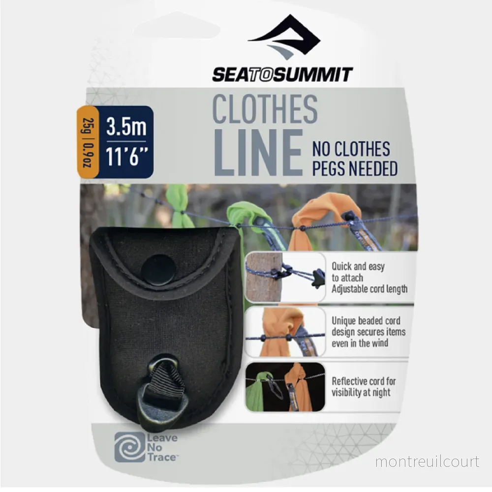 Sea To Summit Clothesline Black Camping Tvättlina 3,5m