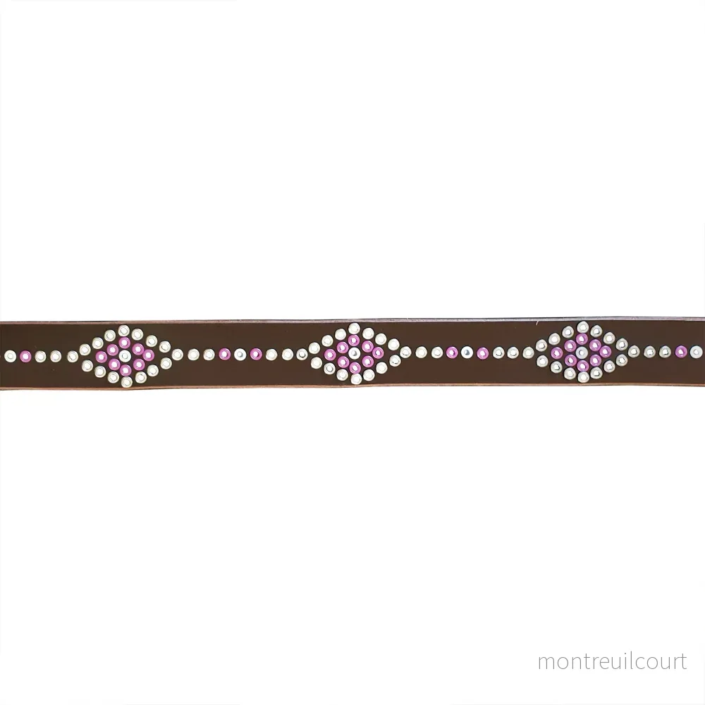 Bälte Kristall enkel brun 4,4cm Bälte Kristall enkel brun 4,4cm