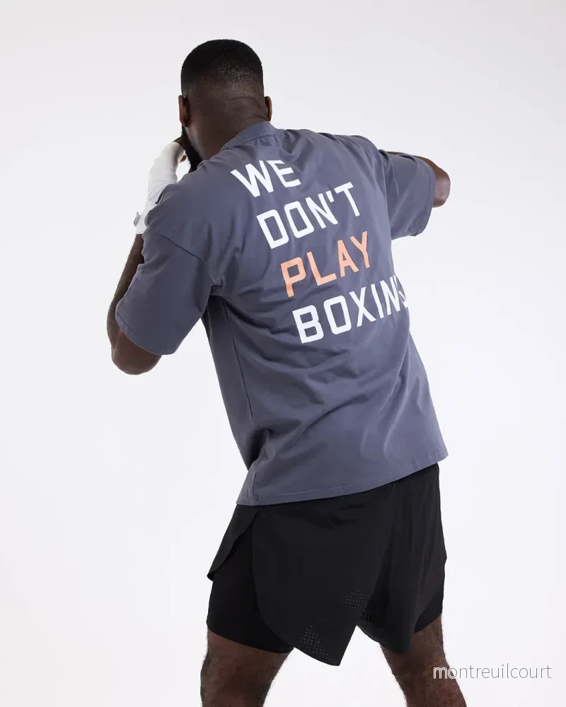 We Don’t Play Boxing Oversized T-shirt – Charcoal We Don’t Play Boxing Oversized T-shirt – Charcoal