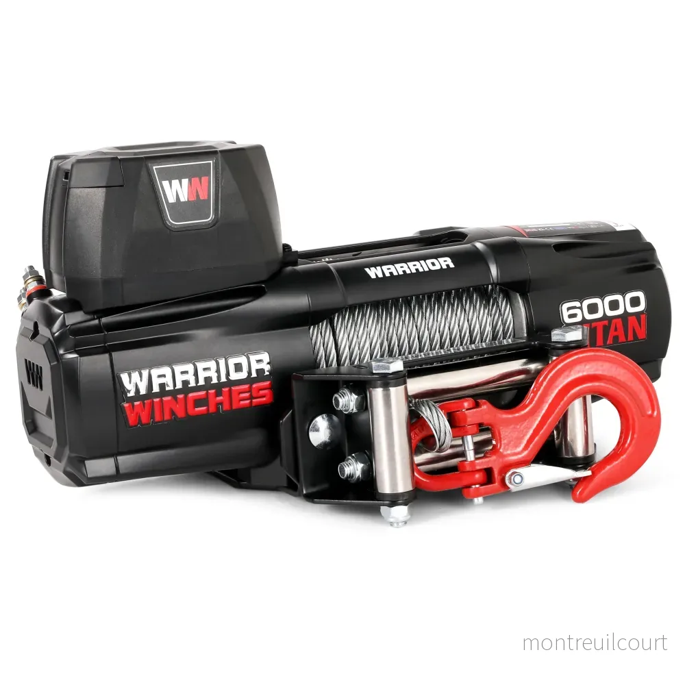 Warrior Winches Titan 6000lb Vinsch 24V – Stålvajer